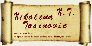 Nikolina Tošinović vizit kartica